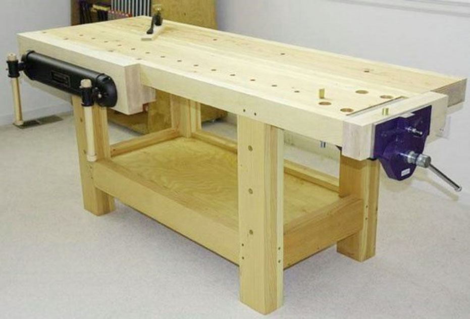 Gallery of Garage Wooden Work Bench Plans Functions (25 Images)