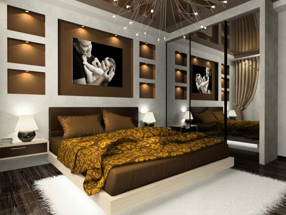 Luxury Bedroom Interior Ideas With Nice Chandelier