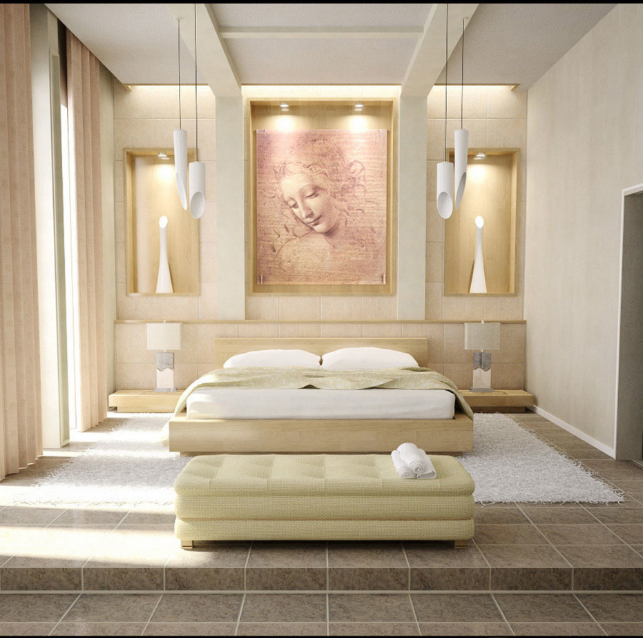 Luxury Modern Bedroom Design With Painting