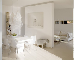 Minimalist house interior white