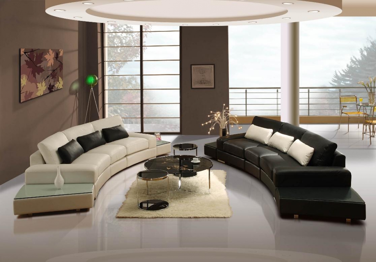modern living room design with nice sofas