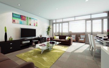 Green large living rooms design