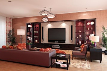 Lighting decoration for large living room design