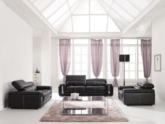 Lovely black and white living room