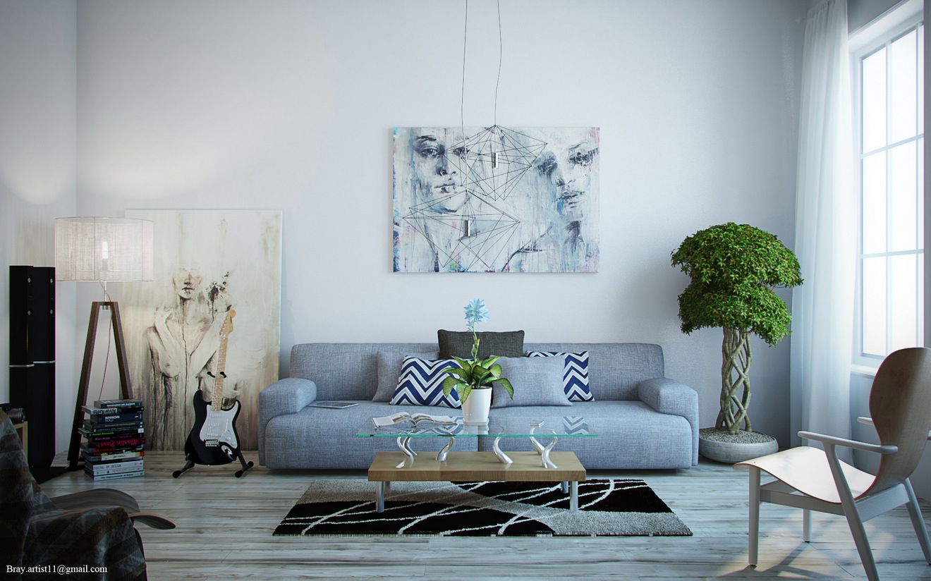 modern artistic living room