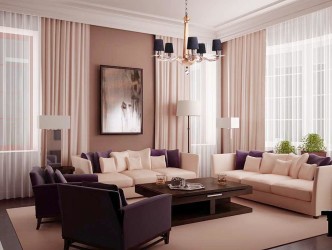 Natural elegant large living room