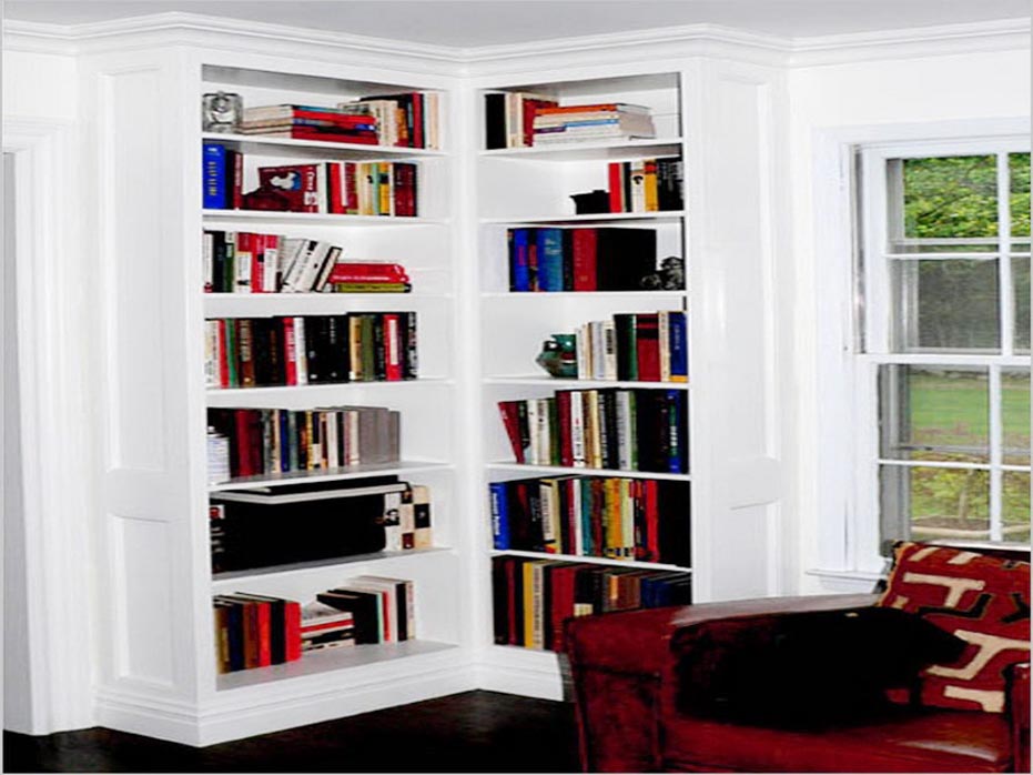 White Corner Bookcase