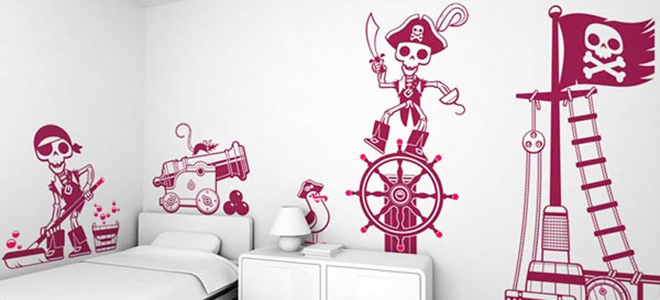 giant wall stickers sets pirates themes
