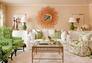 Green living room color