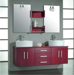 Modern double sink bathroom vanity