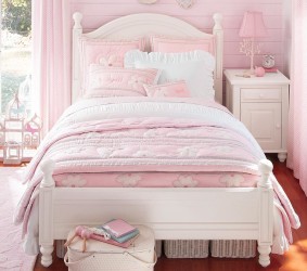 Pink pottery barn bedroom