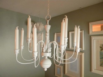 White non electric chandeliers