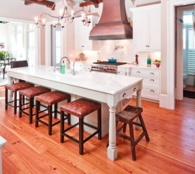 Wood floor kitchen