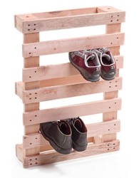 Wood pallet shoe rack project