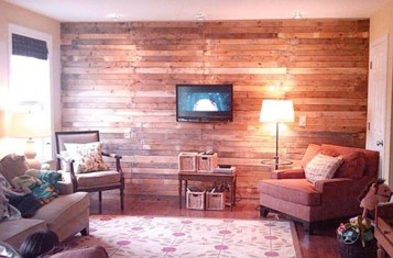 Wood pallet wall covering project