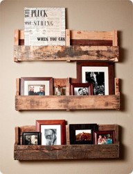 Wood pallet wall shelves project