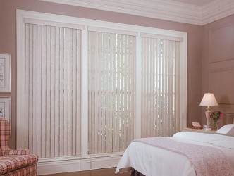 Sliding glass doors with blinds