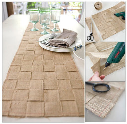 Burlap Table Runner Picture