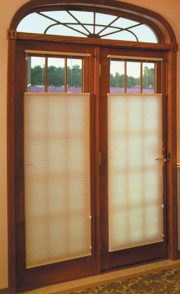 French doors cellular shades