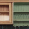 Glass fronted upper cabinet 
