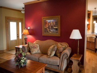 Small Living Room Red Wall Painting Ideas