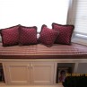 red bay window seat cushions covers