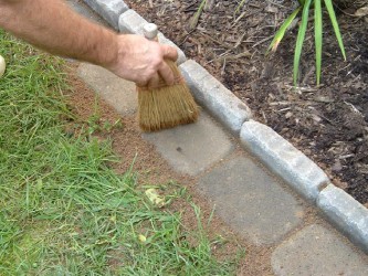 Edging A Flower Bed With Cement Pavers