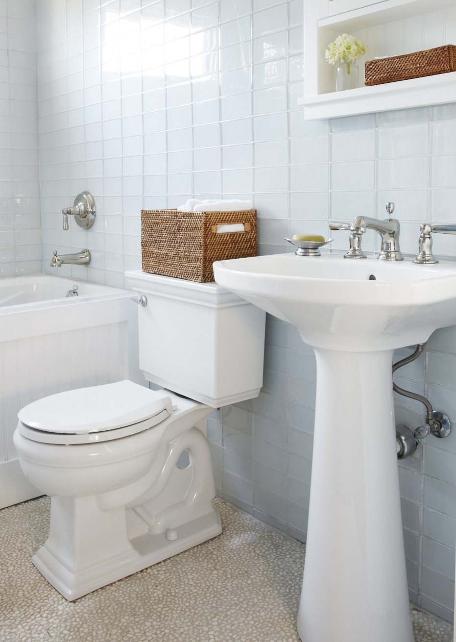 Gorgeous  Glass Subway Tile Bathroom