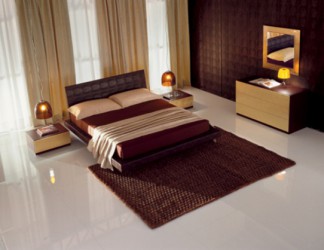 Modern Bedroom Ideas Design With Brown Curtain