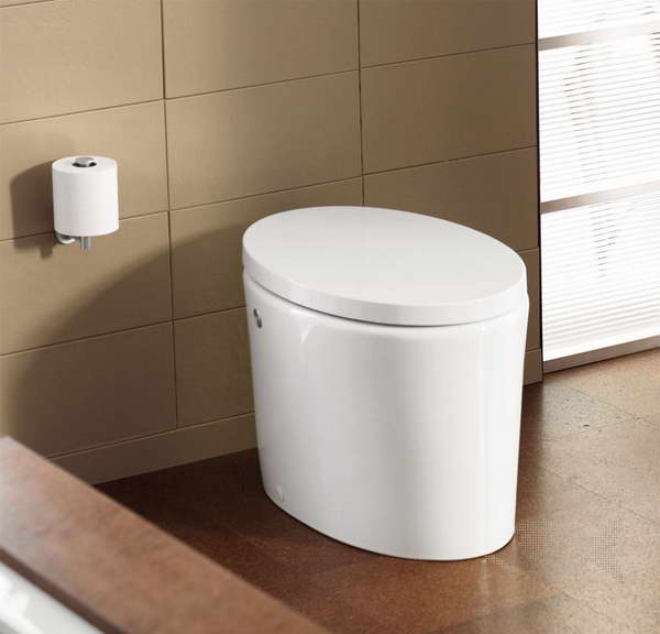 Small Toilet With Wall Color Brown Product Ideas
