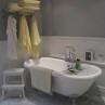 Wainscoting in Bathroom Ideas With Yellow Towel