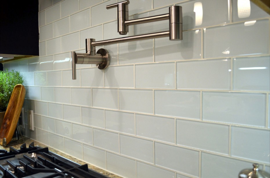 White Glass Subway Tile  Image Gallery