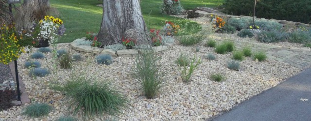 front yard landscaping with rocks