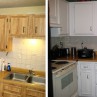 painting kitchen cabinets before and after wallpaper Painted Kitchen